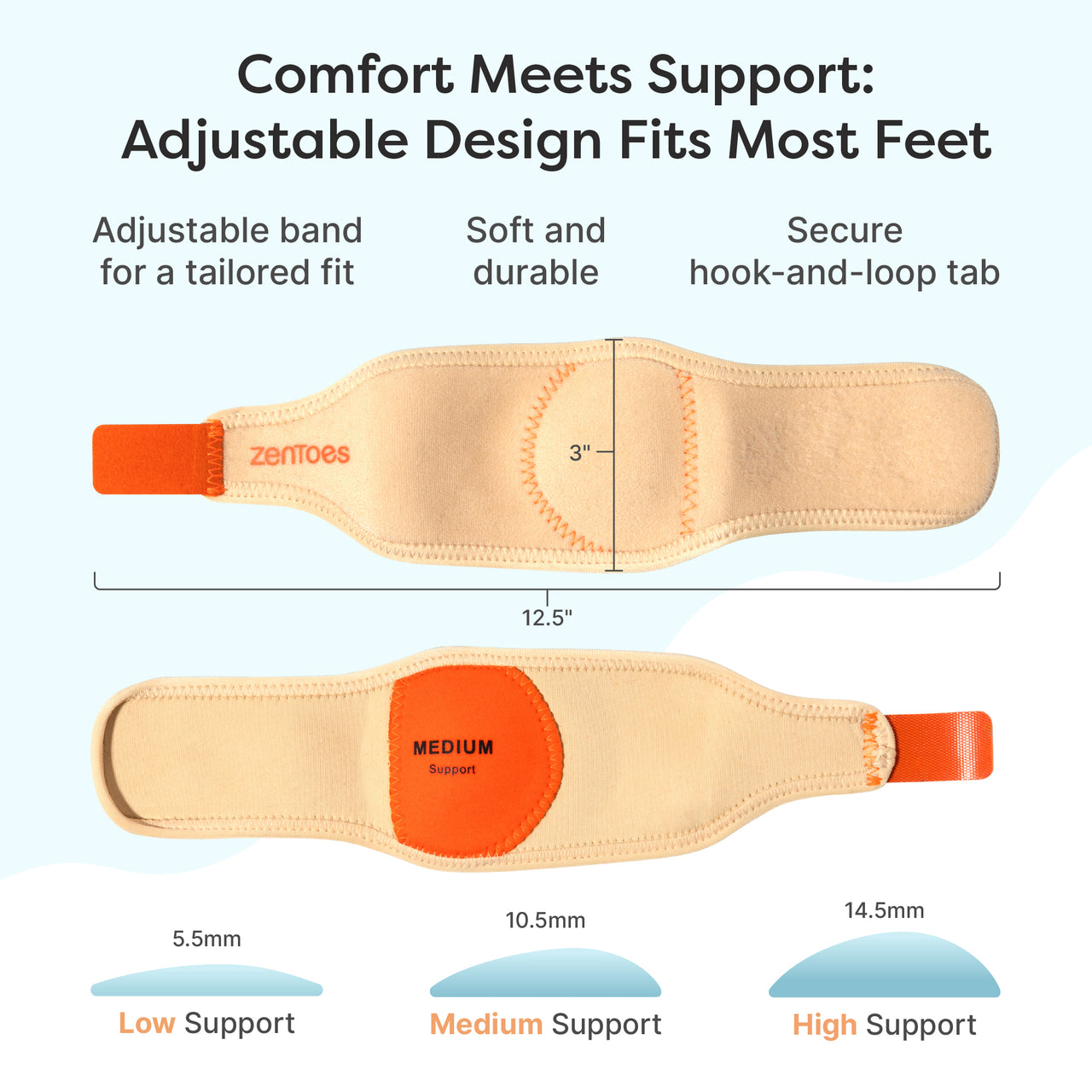 Adjustable Arch Support Bands - ZenToes