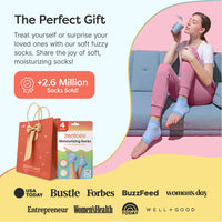 Thumbnail for Fuzzy Moisturizing Gel Heel Socks - Spring Variety Pack - ZenToes