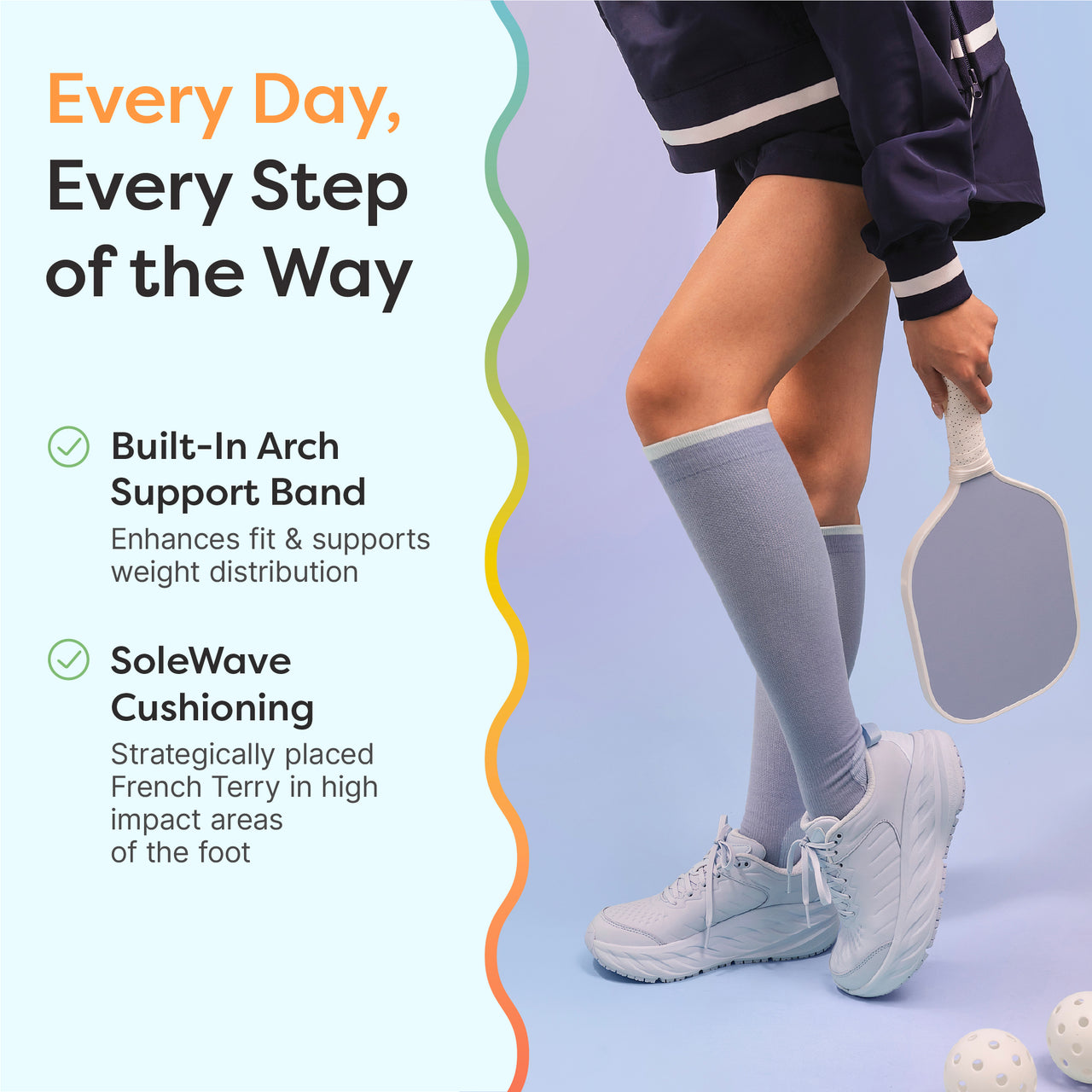 Compression Socks with Targeted Cushioning