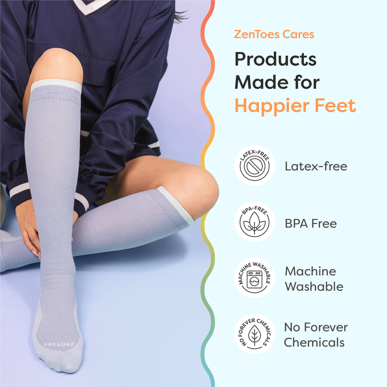 Compression Socks with Ball of Foot Cushion