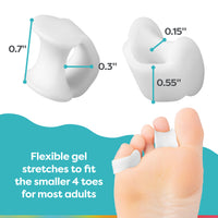Thumbnail for Small Single Loop Toe Spacer for Bunionettes - 4 Count - ZenToes