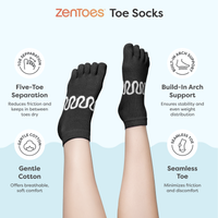 Thumbnail for Cotton Toe Socks for Pilates & Yoga