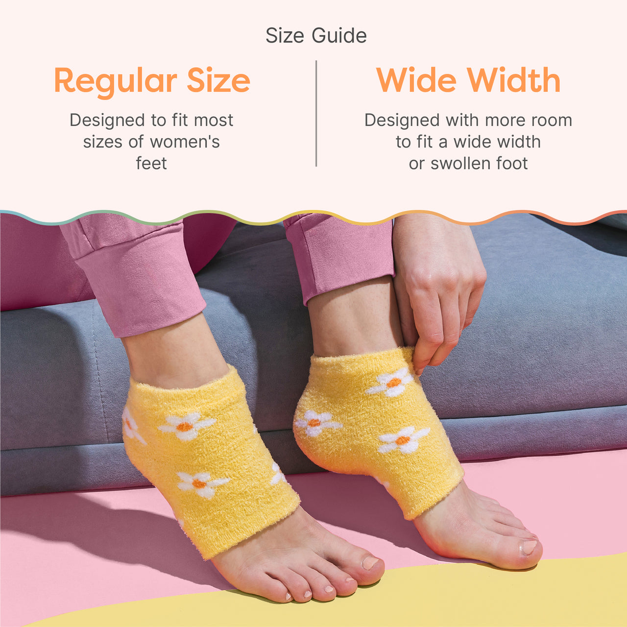 Fuzzy Moisturizing Gel Heel Socks - Spring Variety Pack - ZenToes