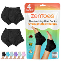 Thumbnail for Fuzzy Moisturizing Gel Heel Socks - Wide Width - ZenToes
