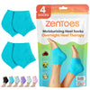 Fuzzy Moisturizing Gel Heel Socks - Wide Width - ZenToes