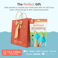 Thumbnail for Fuzzy Moisturizing Gel Heel Socks - Wide Width - ZenToes
