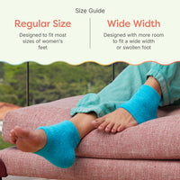 Thumbnail for Fuzzy Moisturizing Gel Heel Socks - Wide Width - ZenToes