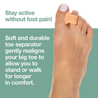 Thumbnail for Single Loop Toe Spacer for Bunion Pain - 4 Pack - ZenToes